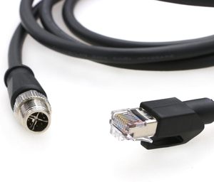 <span class=keywords><strong>M12</strong></span> <span class=keywords><strong>Ethernet</strong></span> 8 pin công nghiệp cáp <span class=keywords><strong>ethernet</strong></span>, <span class=keywords><strong>M12</strong></span> 4 pin D mã Nam để <span class=keywords><strong>RJ45</strong></span> nam nối cáp cao Flex Cat6 che chắn lĩnh vực - Product Image 2
