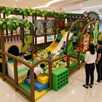 1. Équipement de terrain de jeu intérieur commercial personnalisé sur le thème de la jungle, jeux souples pour centre de divertissement familial