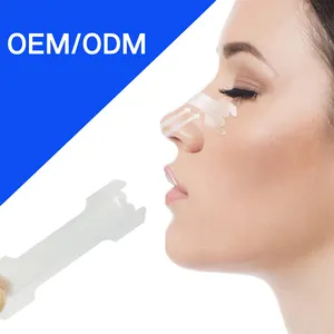 Plester hidung dan hidung logo Cina, plester mulut pernapasan lebih baik tidur kustom anti dengkur transparan produsen bening