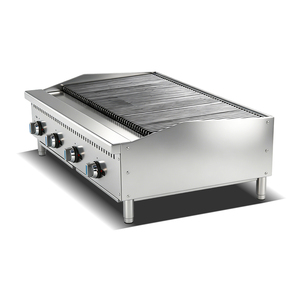 48" Countertop Natural <b>Gas</b> (NG) / Propane Charbroiler, Chargrill, Durable Cast Iron Grates, Restaurant <b>BBQ</b> <b>Grill</b>, 4 burners - Product Image 2