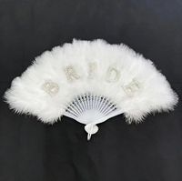 Éventails de danse élégants et professionnels pour femmes, avec plumes et design diamant, couleurs blanc et rouge, style classique, vente en gros