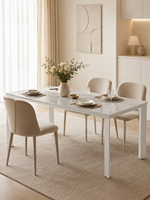 Ensemble de table à manger rectangulaire en bois moderne pour la maison, 6 chaises, robuste, table à manger grande capacité pour 6 personnes