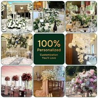 Arrangements de boules de fleurs artificielles en soie GNW, taille personnalisée, décoration de centre de table pour mariage