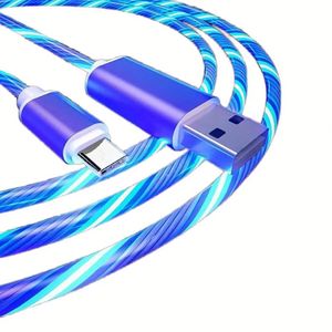 Colorful Light USB <b>C</b> <b>Cable</b> Led Light Visible Glowing Fast <b>Charging</b> <b>Type</b> <b>c</b> Flow Glowing Streamer Data <b>Cable</b> for Samsung - Product Image 3