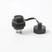 Connecteurs USB étanches ELEWIND, panneau de prise carrée avec prise aviation TYPE-B pour connexions de câbles 12V 1.5A