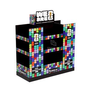 מתקני תצוגה מקרטון לפלטפורמה לגביע העולם בכדורגל <span class=keywords><strong>2026</strong></span> בהתאמה אישית, מתקני תצוגה מקרטון גלי לרצפה עם 4 צדדים לחנויות קמעונאיות של מועדוני WMT - Product Image 5