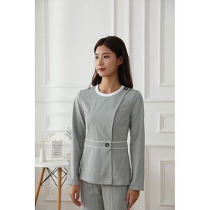 <span class=keywords><strong>Divisa</strong></span> Infermieristica in Cotone e Poliestere Grigia, Uniformi per Tutti gli Infermieri, Divise Ospedaliere Economiche, Uniformi Infermieristiche a <span class=keywords><strong>Manica</strong></span> Corta e <span class=keywords><strong>Lunga</strong></span> - Product Image 1