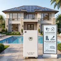 Installation facile, système de stockage d'énergie solaire tout-en-un 16 kWh, batterie Lifepo4 avec onduleur intégré, prêt à l'emploi
