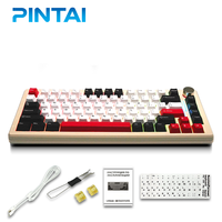 Clavier de jeu sans fil 82 touches rétroéclairé RGB pour ordinateur portable gamer rouge noir