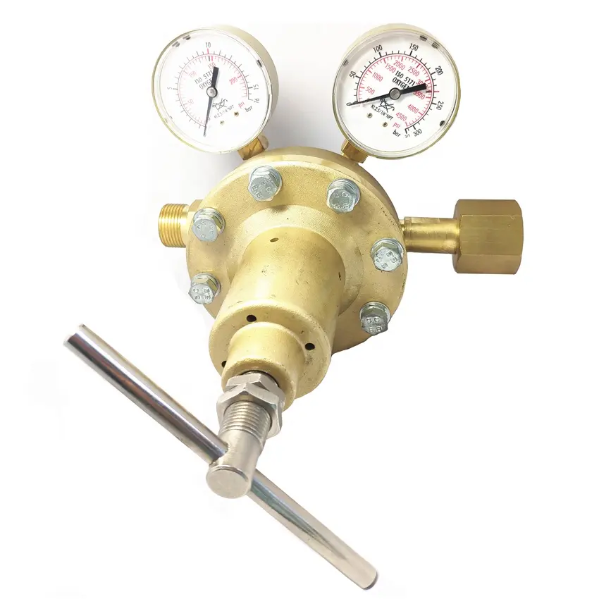 Brass High Duty High Flow 300 m3/H oxygen high pressure regulator for heavy cutting