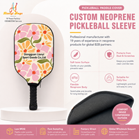Housse de raquette de pickleball personnalisée en néoprène pour petites commandes, avec logo pour les commandes d'équipes et de clubs, support d'échantillons, fabrication sur mesure