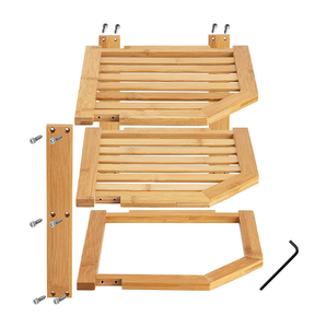 Support d'angle en <span class=keywords><strong>bambou</strong></span> de haute qualité à 3 niveaux pour organiser les épices et les condiments de cuisine, supports et étagères de rangement - Product Image 2