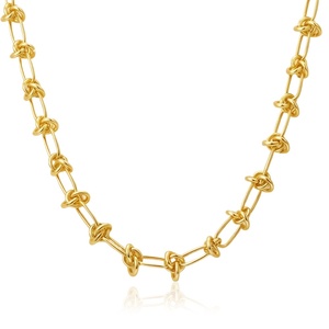 Collana Minimalista con Catena, Accessori in Acciaio Inossidabile Placcato Oro 18K, Catena per Gioielli Fai da Te, Catena a Strati - Product Image 5