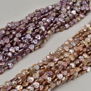 Accessoires de bijoux faits à la main avec des perles naturelles d'eau douce en forme de bouton baroque et en forme de cœur, de couleur violette, dispersées - Product Image 4