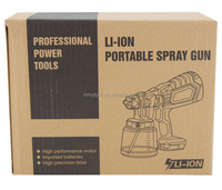 Pistolet de pulvérisation sans fil portable avec pression de 2000 PSI, pulvérisateur de peinture électrique sans air OEM pour l'automobile, les meubles et les projets de bricolage