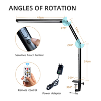 Litthing — lampe LED avec télécommande en métal, art de la lecture, support de Table d'architecte moderne, lampe à pince, 3 couleurs, intensité réglable, pour soins des yeux, idéal pour un bureau ou une Table, modèle 2022