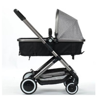Poussette bébé légère en lin Purorigin 2026 3 en 1, landau pour nouveau-né, poussette de voyage portable
