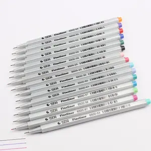 एसटीए 26 रंग ठीक लाइनर कलम 0.4mm माइक्रोन सुई टिप रंगीन पानी आधारित स्याही कलम छात्रों के लिए आपूर्ति
