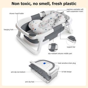 Vente en gros baignoires pliables pour tout-petits ensemble de <span class=keywords><strong>baignoire</strong></span> portable pliable pour nouveau-né avec système de détection de température intelligent - Product Image 6