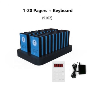 JT-9102 không dây rung thanh thức ăn nhanh quán cà phê nhà hàng khách hàng beeper 20 Coaster nhắn tin buzzer khách hàng đợi phân trang hệ thống - Product Image 2