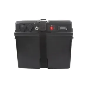 Multifunction IP67 12V 120A Waterproof Plastic Battery Storage Box Outdoor Use Electronics Instrument Enclosure