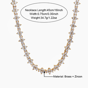 महिलाओं के सोने के लहूट टेनिस चोकर हार का सीज़ डायमंड क्लोवर ब्रेसलेट गहने चार पत्ती के साथ मिला - Product Image 6