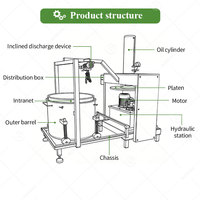 Presse-agrumes automatique pour jus de fruits, jus de raisin, vin, machine à presser à froid hydraulique commerciale pour jus