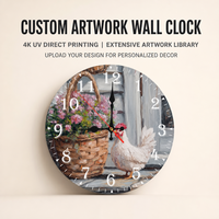 Jam Dinding Bulat Custom UV Printing Digital dengan Layar, Jam Gantung untuk Dekorasi Ruang Tamu - Mudah Dibersihkan & Dirawat