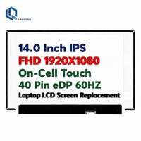 Layar Sentuh LCD Laptop BOE NV140FHM-T00 14 Inci 1920x1080 FHD IPS 40 Pin Baru untuk Penggunaan Bisnis, Panel Pengganti untuk ThinkPad T480