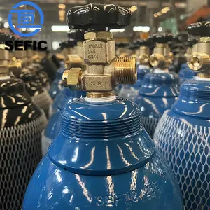 Silinder Gas baja mulus CO2 Argon Helium oksigen ISO9809-3 10L 150Bar