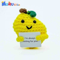 Peluche amigurumi mangue au crochet faite à la main, jouet en peluche en forme de fruit, décoration de bureau mignonne, cadeau personnalisé, vente en gros