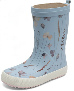 Kids Floral Rubber Rain <b>Boots</b> Waterproof Anti Slip Mid Calf Wellie Cartoon Outdoor Shoes Custom OEM - Product Image 1