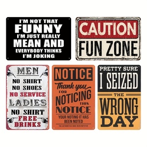 Letrero de Metal <span class=keywords><strong>Vintage</strong></span> con Logotipo de Humor y Sarcasmo, Decoración de Pared <span class=keywords><strong>Vintage</strong></span> - Product Image 1