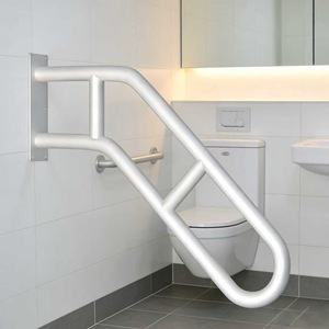 Jinsheng U-Shaped <b>White</b> Wall-Mounted Grab Bar Anti-Slip Safety Bathroom Toilet Handrail Metal - Product Image 3