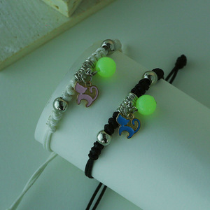 Daihe bán buôn Tình Bạn trang sức thiết lập có thể điều chỉnh tay dệt vòng đeo tay Glow đá vòng đeo tay cho cặp vợ chồng Quà Tặng - Product Image 2