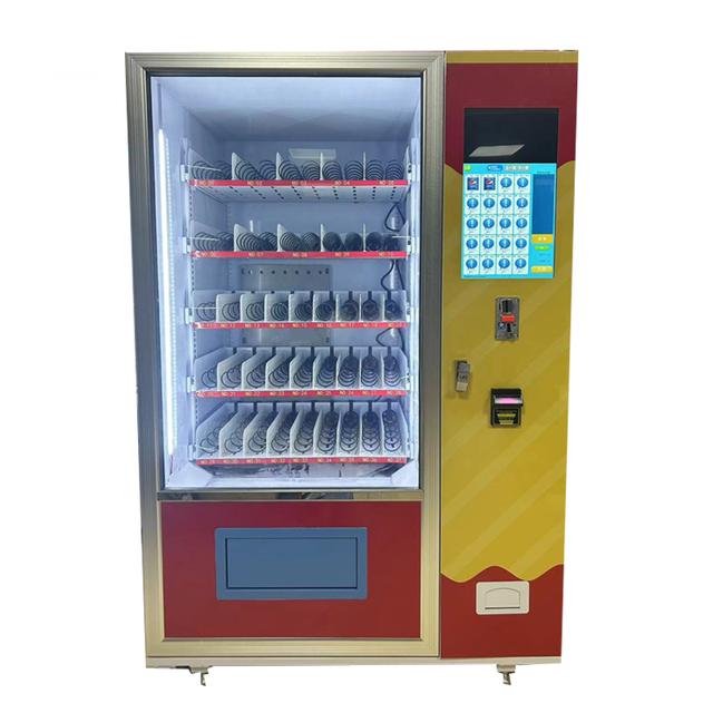 Vending Machine for Foods and Drinks Touch Screen Snack Tasting Cabinet Unsold Container Locker