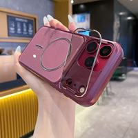 Étui robuste et résistant avec support magnétique pour iPhone, protection antichoc avec cache-caméra coulissant