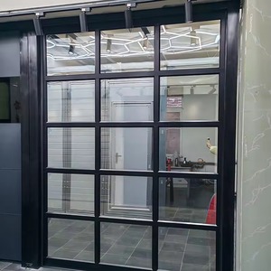 Porte de <span class=keywords><strong>garage</strong></span> sectionnelle résidentielle moderne en aluminium noir avec isolation acoustique, commande automatique, coulissante verticalement, <span class=keywords><strong>prix</strong></span> bas - Product Image 4