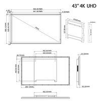 Soulaca TV LED Cermin Ajaib webOS 43 inci Layar Besar 4K Pintar Tahan Air IP65 Alexa Terintegrasi