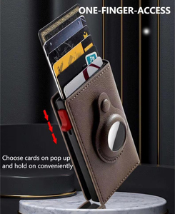 Custom <span class=keywords><strong>intelligente</strong></span> Anti-perso Pop up minimalista Bifold <span class=keywords><strong>portafoglio</strong></span> PU con GPS posizione di allarme Record Smart Rfid blocco <span class=keywords><strong>portafoglio</strong></span> per gli uomini - Product Image 1