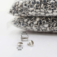 Rivets en laiton de haute qualité 9 mm à double capuchon plaqué, sans nickel, écologiques, lavables pour la décoration de chaussures, bottes en cuir et sacs