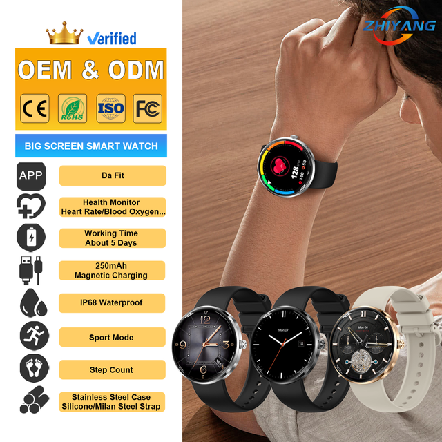 T93 Luxury Smart Watch Men 304 Stainless Steel Case AMOLED Touch Screen Heart Rate Blood Oxygen Fitness Tracker Smartwatch