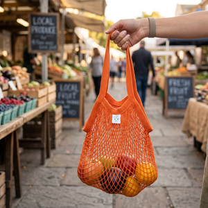 Sacs de courses en filet en gros, sacs en filet réutilisables avec logo personnalisé pour les clients des supermarchés - Product Image 1