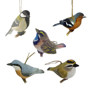 Uccelli in Legno Intagliati a Mano all'Ingrosso Direttamente dalla Fabbrica Ornamenti di Uccelli in Legno Personalizzati - Product Image 1