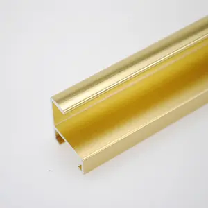 Wow! Elegante Borde de aluminio para muebles, perfil de aluminio anodizado de oro de titanio, recorte de aluminio anodizado dorado