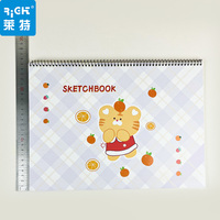 Cartoon-Cover Blanko Notizbuch A3 Drahtgebundenes Skizzenbuch Horizontal Blanko Weiß