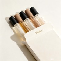 Coffret Cadeau Pliable en Carton Rose Personnalisé pour Échantillons de Parfum, Boîte Tiroir en Papier pour Huiles Parfumées