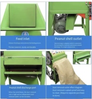 Décortiqueuse d'arachides domestique automatique, machine à décortiquer les cacahuètes facile à utiliser, équipement pour enlever les coques d'arachides