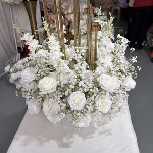 IFG Meilleures ventes Bouquet de fleurs artificielles luxuriantes fait main de 60 cm de diamètre pour mariages et événements - Product Image 6