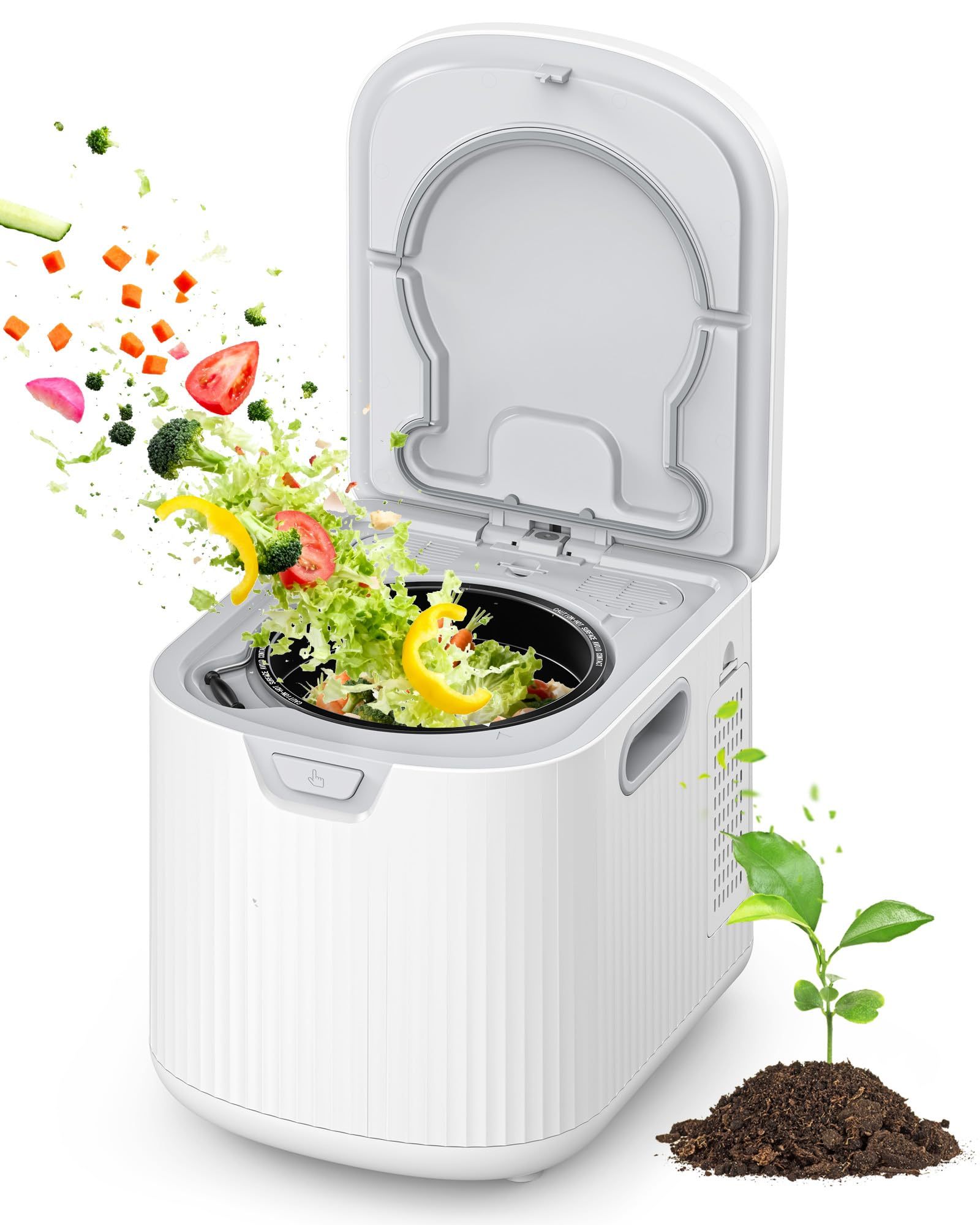 Odorless Low Noise LED Display Electric Composter For Kitchen 3.3L Smart Electric Kitchen Composter With Auto-Cleaning For Home